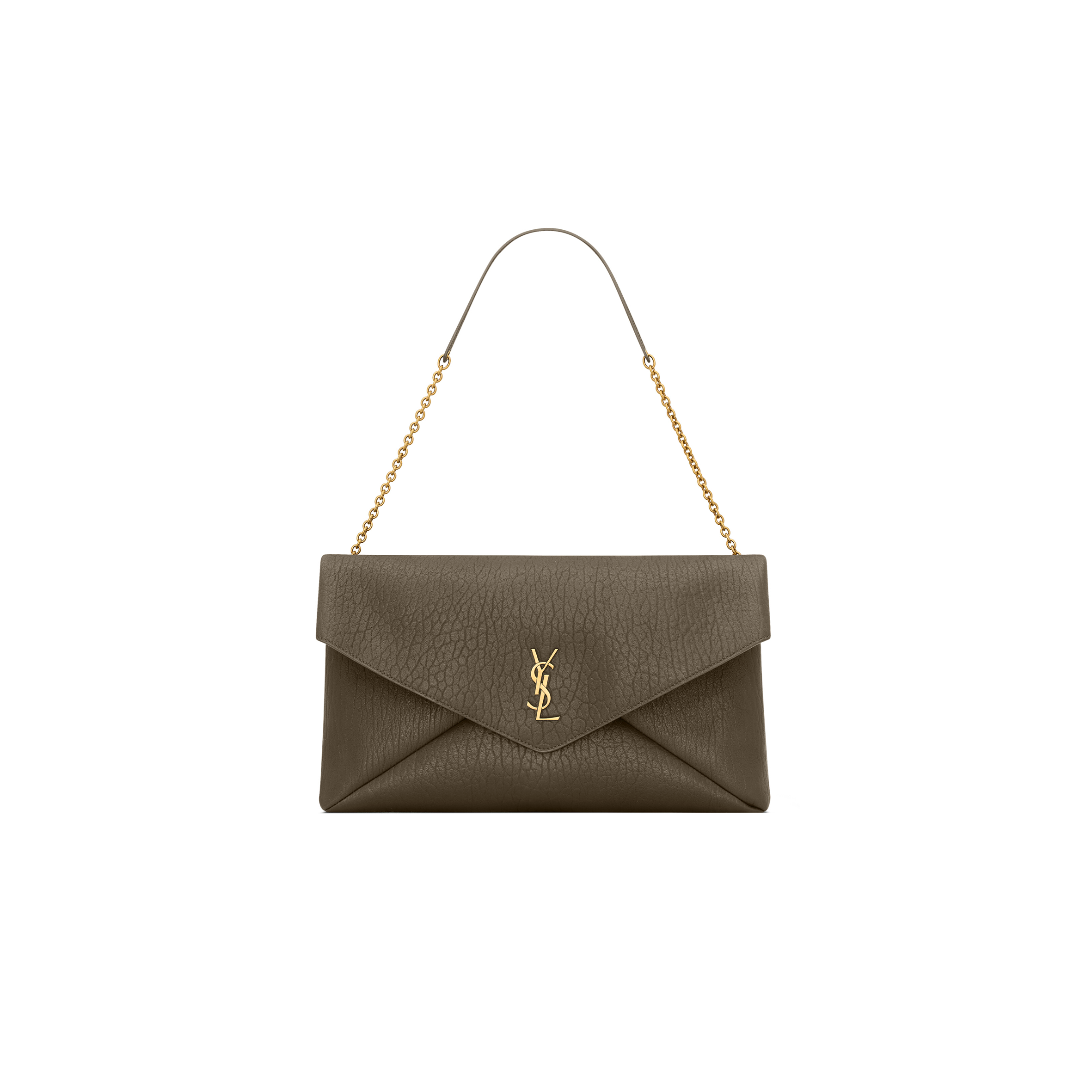 YSL CASSANDRE LARGE POUCH ON CHAIN IN LAMBSKIN 841702AACYT3212 (35*22*3cm)